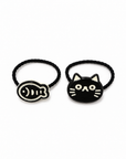 Cat & Fishbone Hair Ties – Set of 2