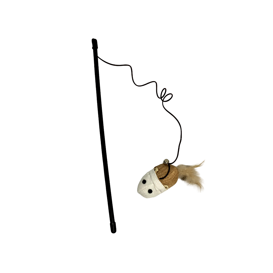 Cat Toy with Fur Mouse