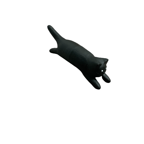 Jumping Cat Magnet black frontside