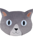 Kitty Face Cushion gray
