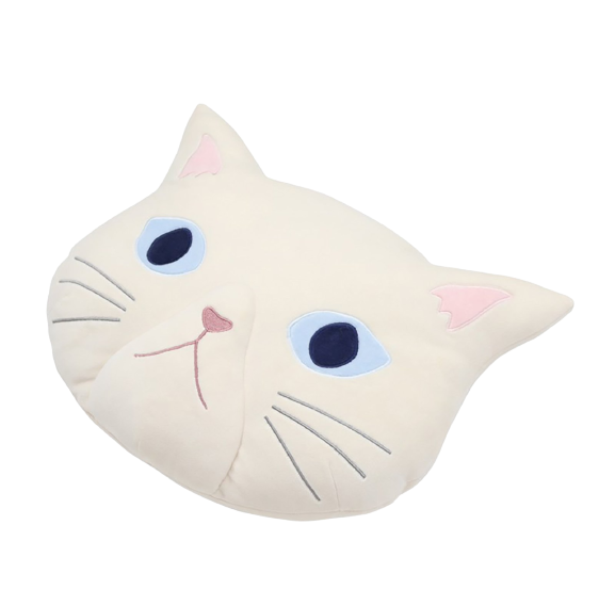 Kitty Face Cushion white