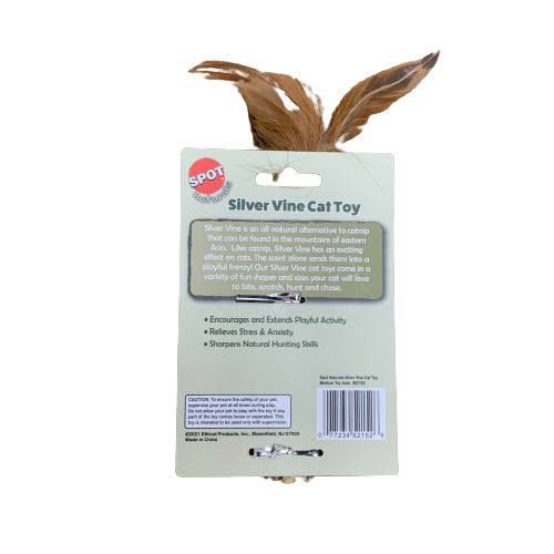 Silver Vine Cat Toy silver vine package backside