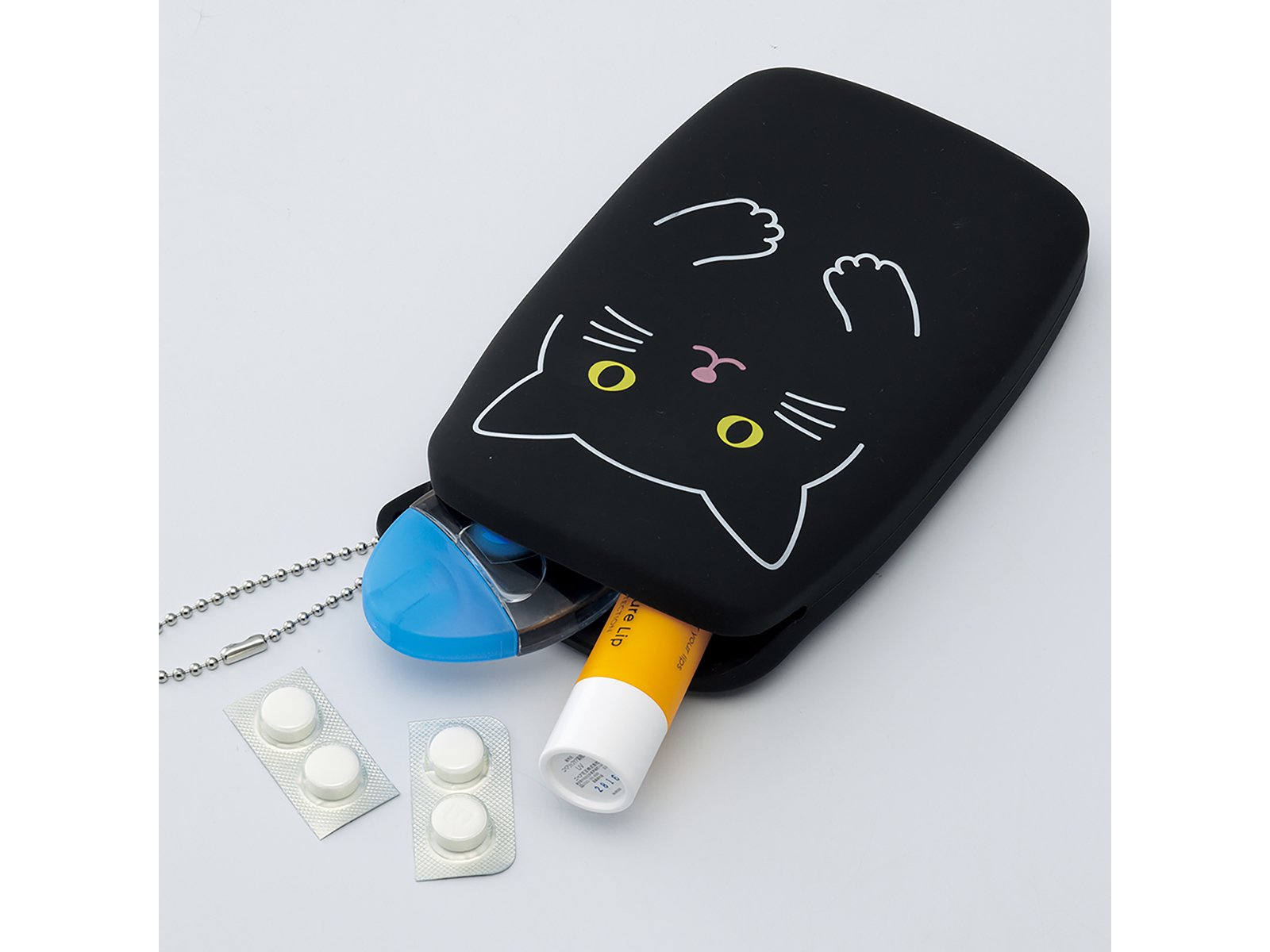 PuniLabo Kitty Squeeze Pouch (Large) black