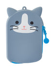 PuniLabo Kitty Change Purse gray frontside