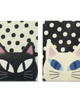 Kitty Sticky Note and Memo - Set of 2 (Black and White)