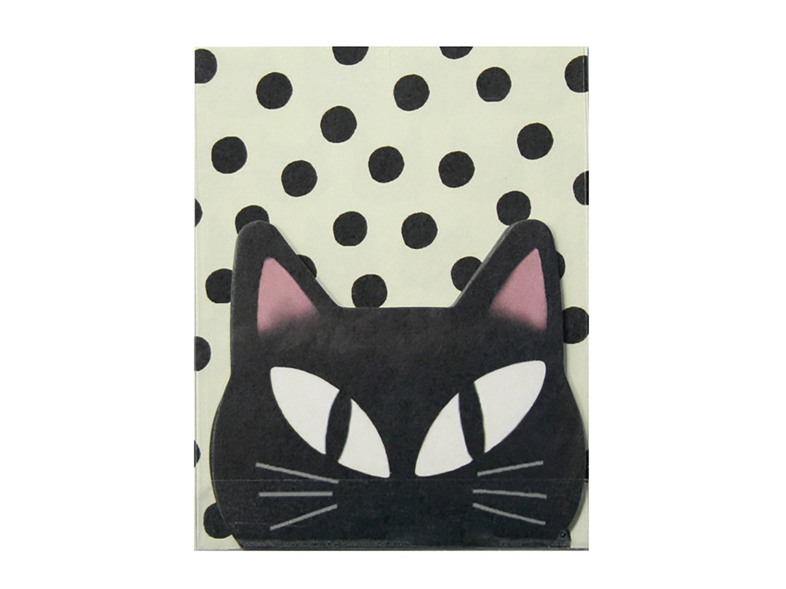 Kitty Sticky Note and Memo - Set of 2 (Black and White) black