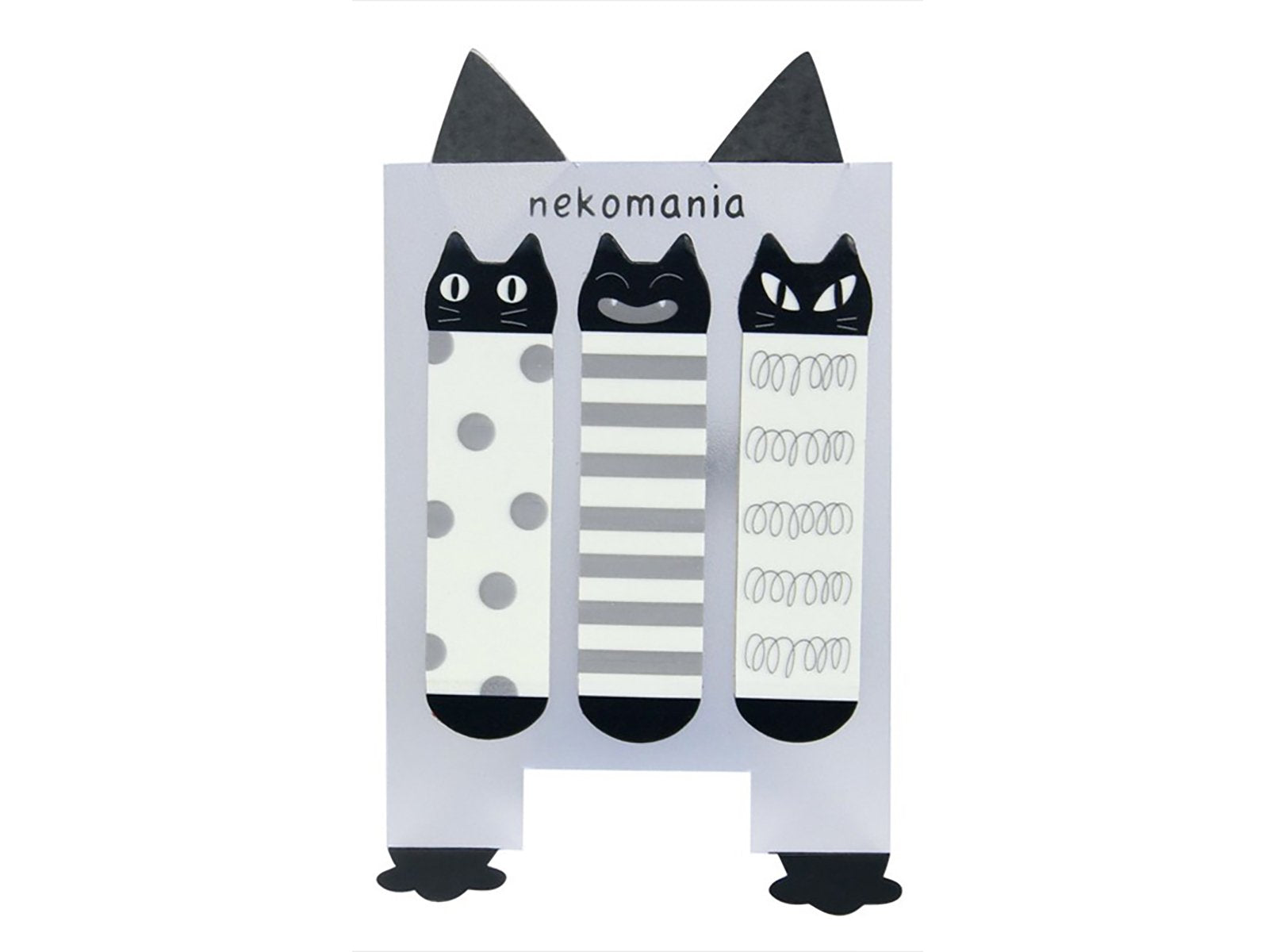 Kitty Trio Sticky Notes - Set of 2 (Black and Red) black frontside