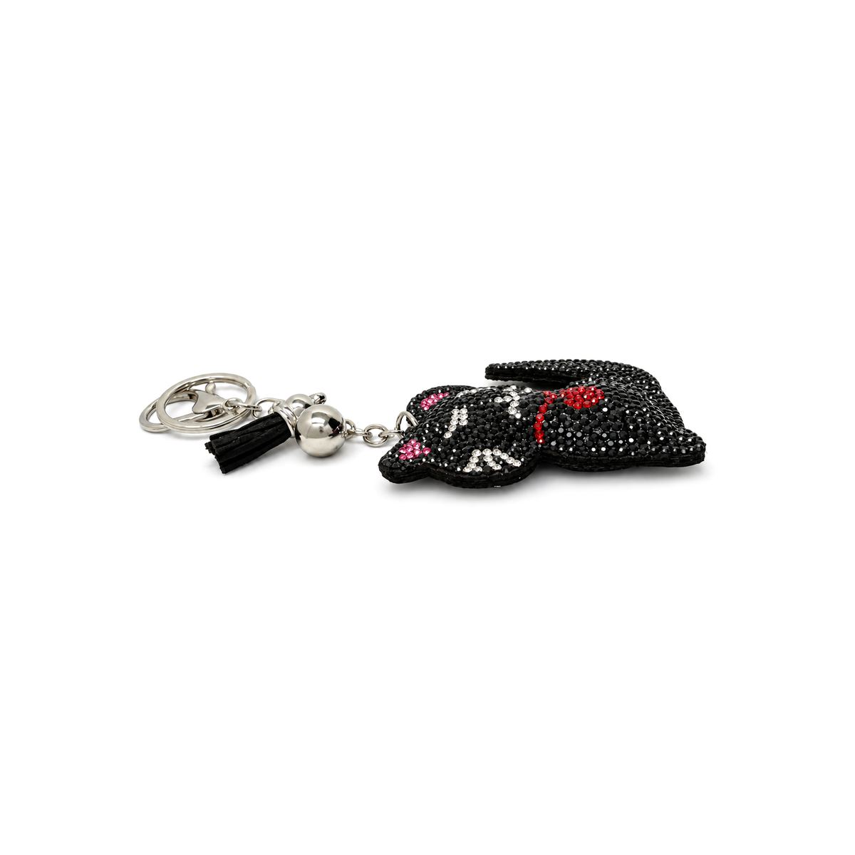 Rhinestone Cat Keychain