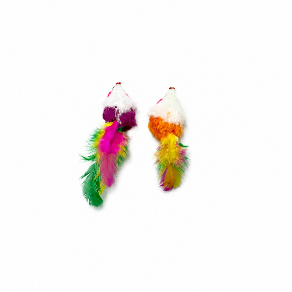 Feather Mouse Cat Toys – Set of 2
