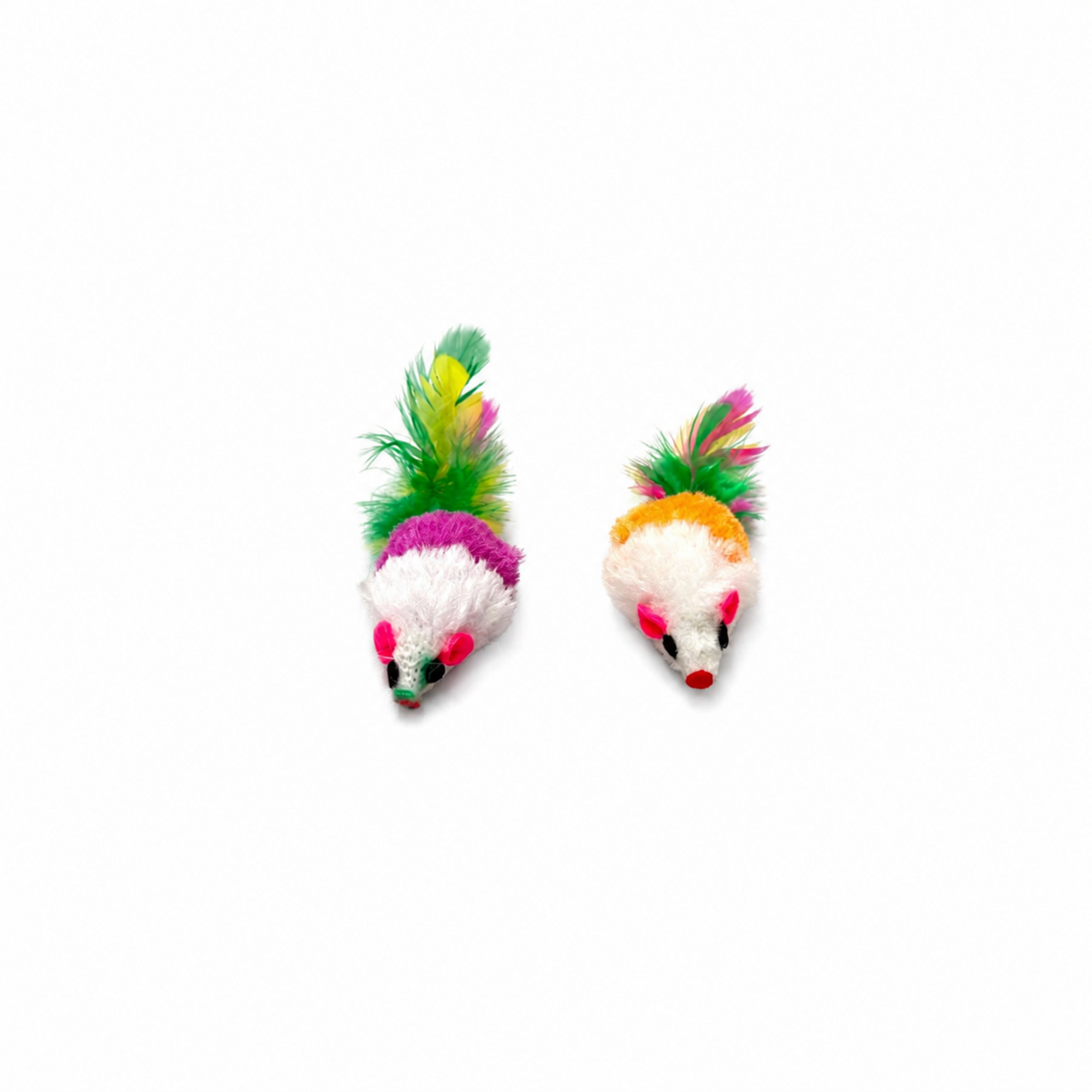 Feather Mouse Cat Toys – Set of 2