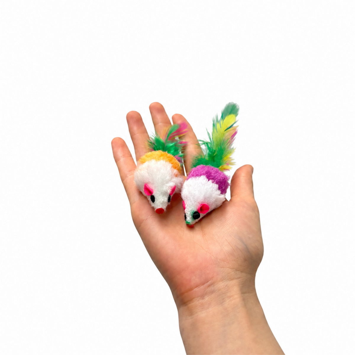 Feather Mouse Cat Toys – Set of 2