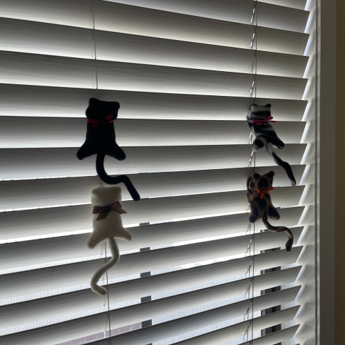 Cat Clips on the blinds.