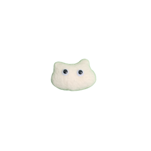 Cat Fluffy Magnet white