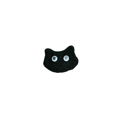 Cat Fluffy Magnet black