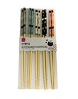 White Bamboo Chopstick set of 5