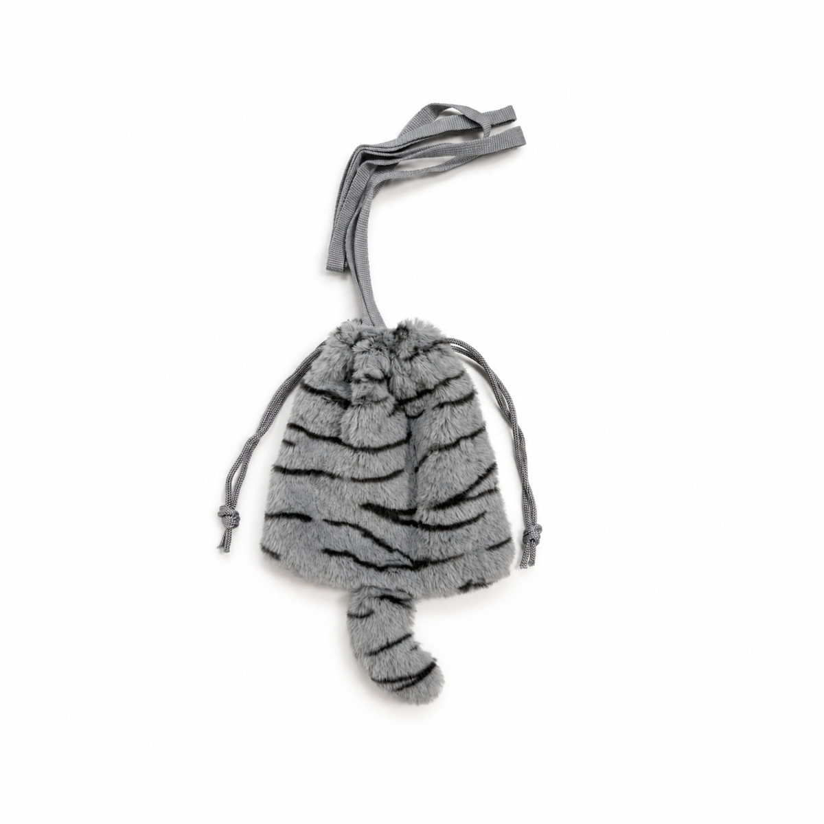 Fluffy Cat Drawstring Mini Shoulder Bag