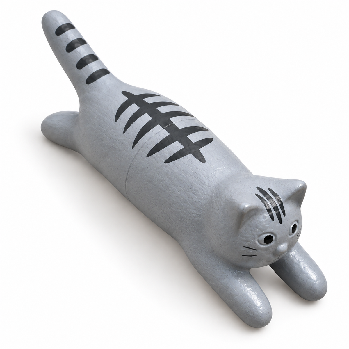 Jumping Cat Magnet silver tabby frontside