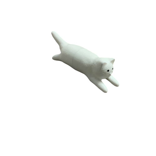 Jumping Cat Magnet white frontside