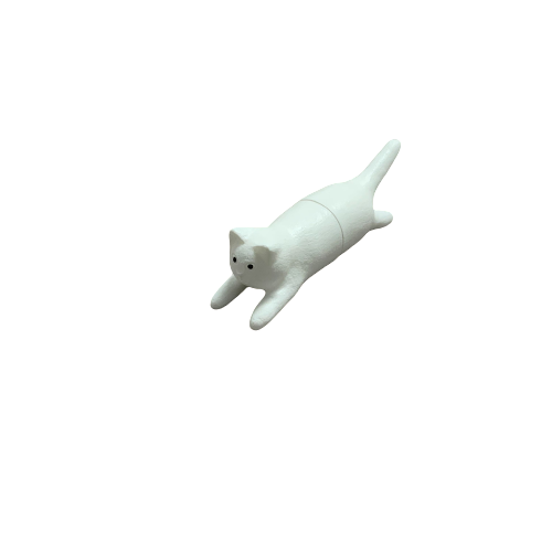 Jumping Cat Ring Holder white frontside
