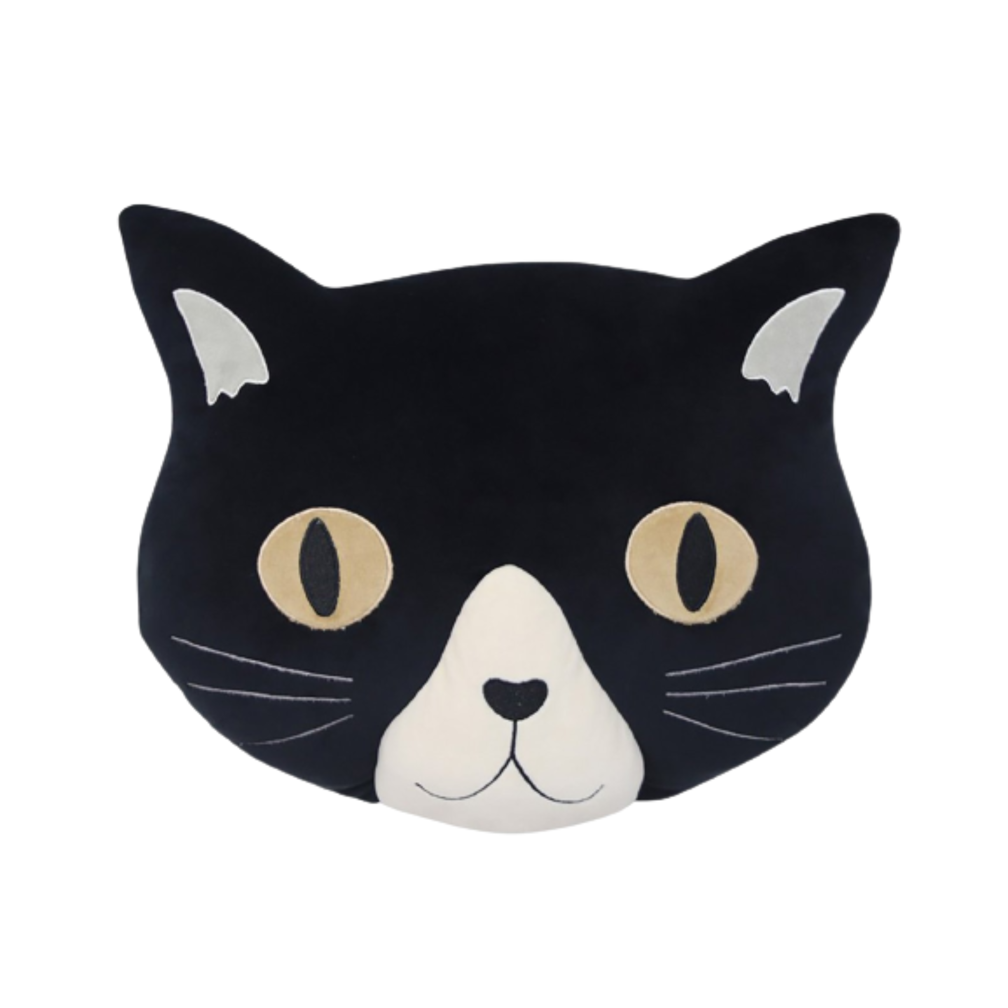 Kitty Face Cushion black