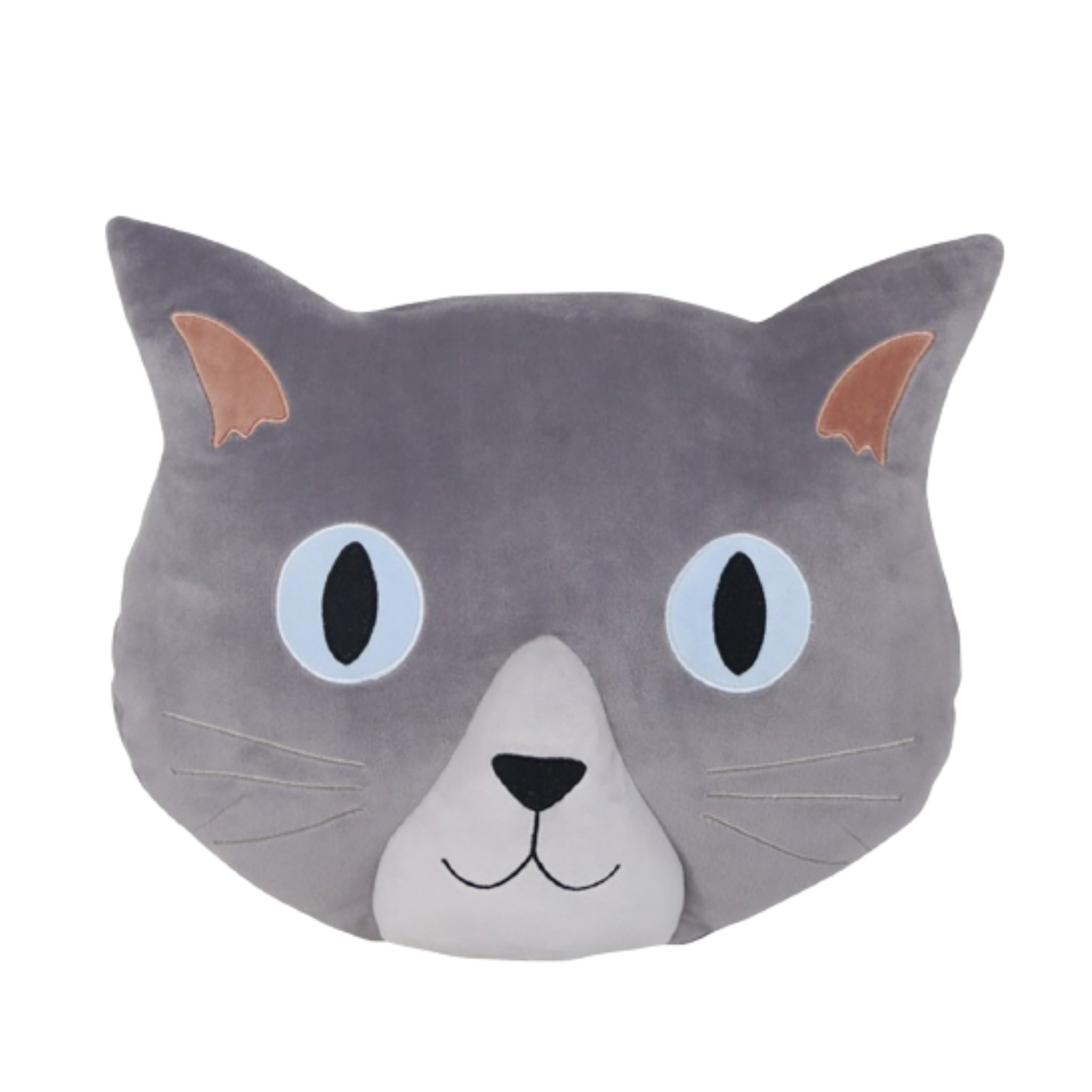 Kitty Face Cushion gray