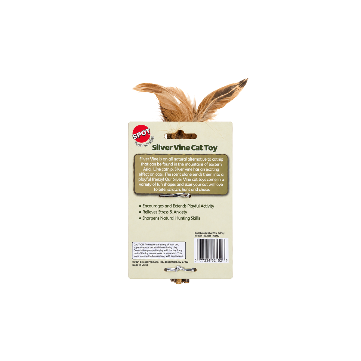Silver Vine Cat Toy package backside